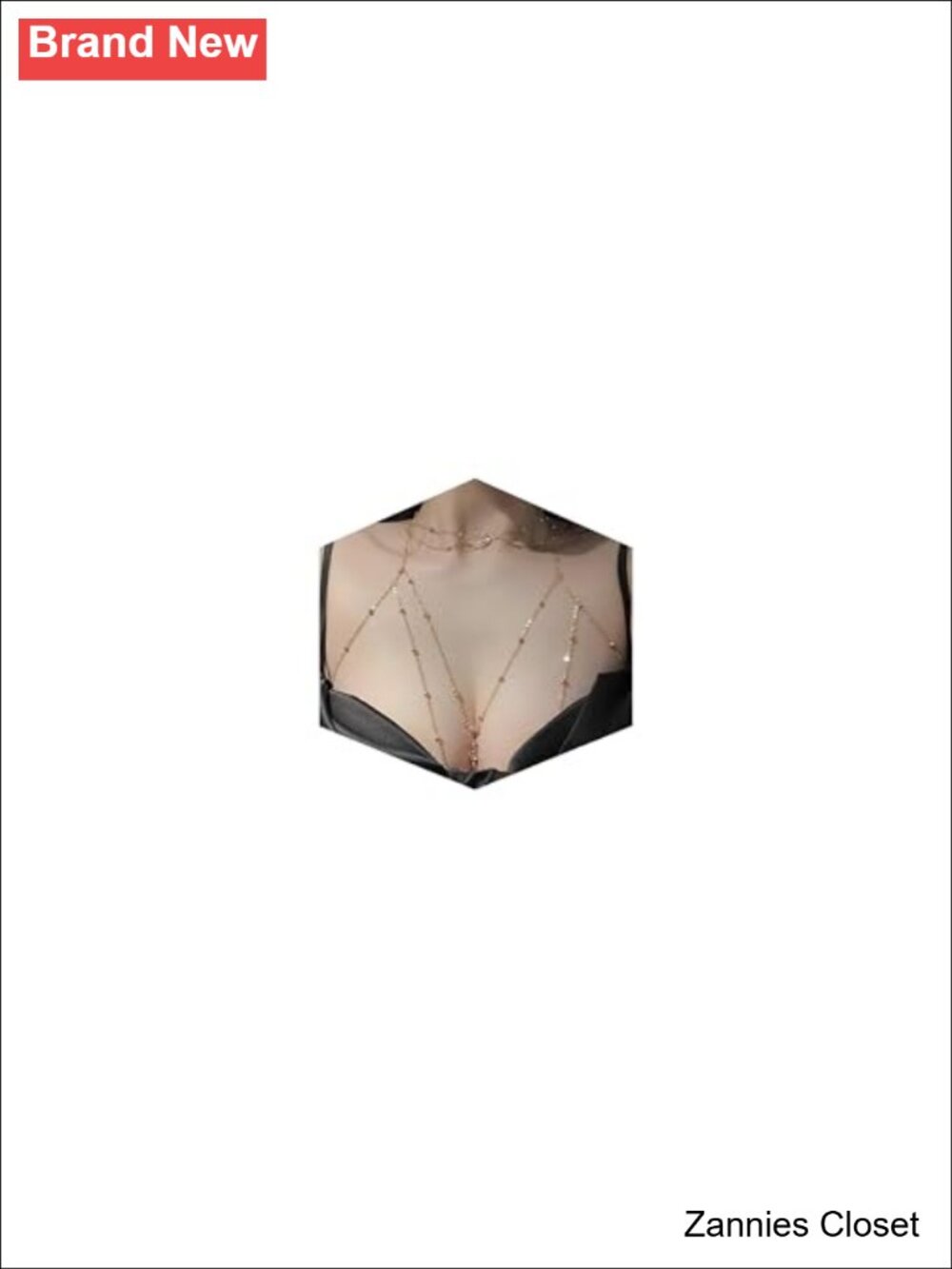 🤠 Fesciory 14K Gold Plated Rhinestone Crossover Bikini Bra Body Chain